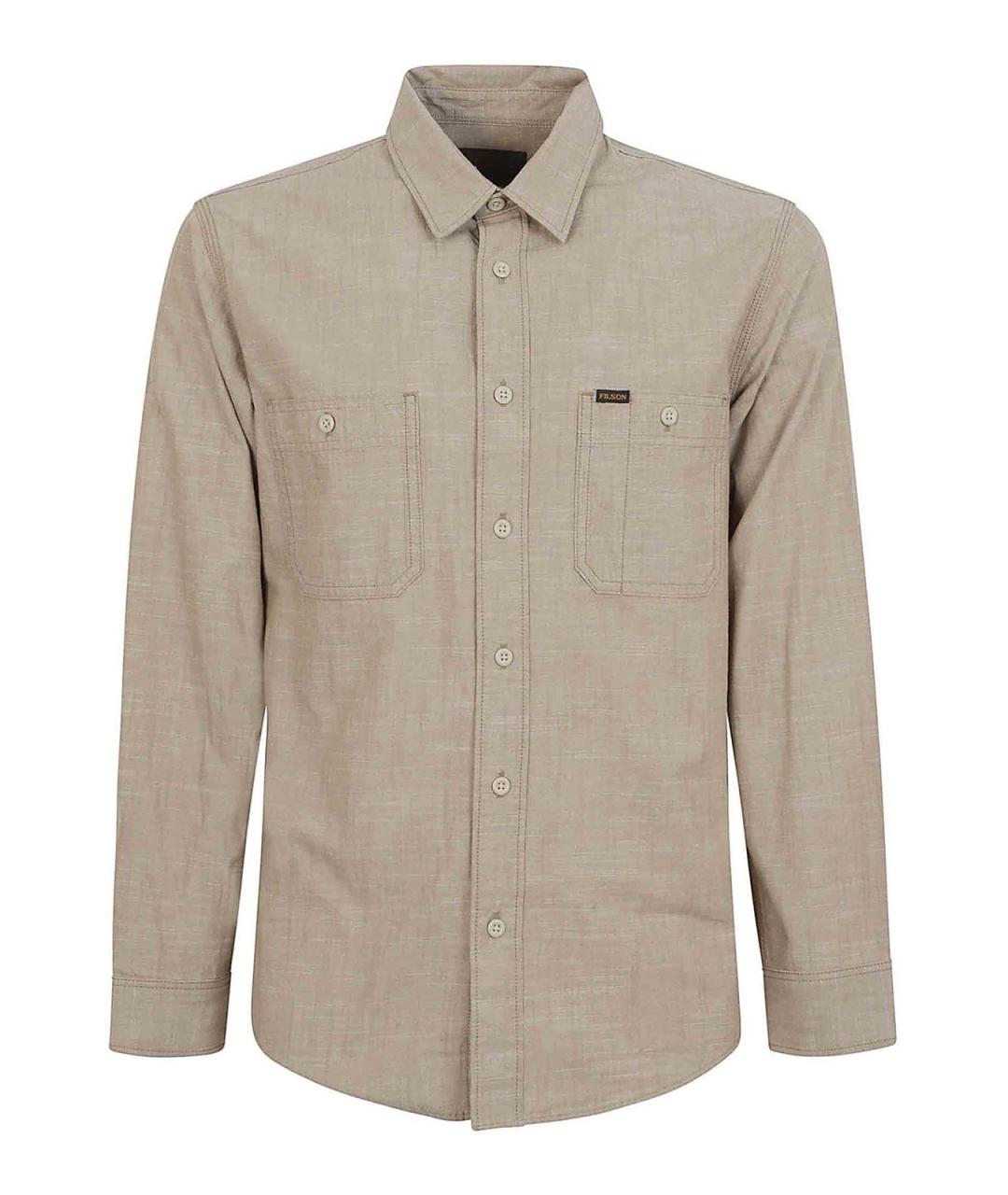 FILSON Бежевая хлопковая кэжуал рубашка, фото 1