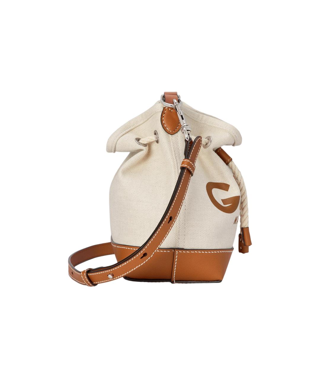 GUCCI Бежевая хлопковая сумка через плечо, фото 4