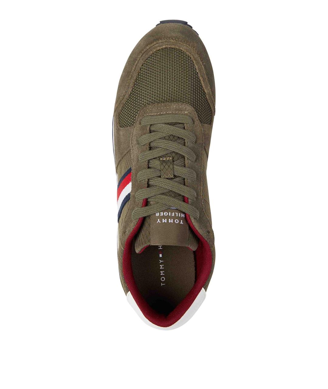 TOMMY HILFIGER Хаки замшевые низкие кроссовки / кеды, фото 3