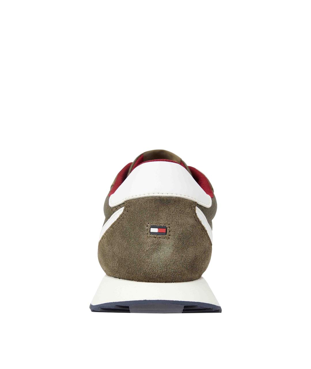 TOMMY HILFIGER Хаки замшевые низкие кроссовки / кеды, фото 5