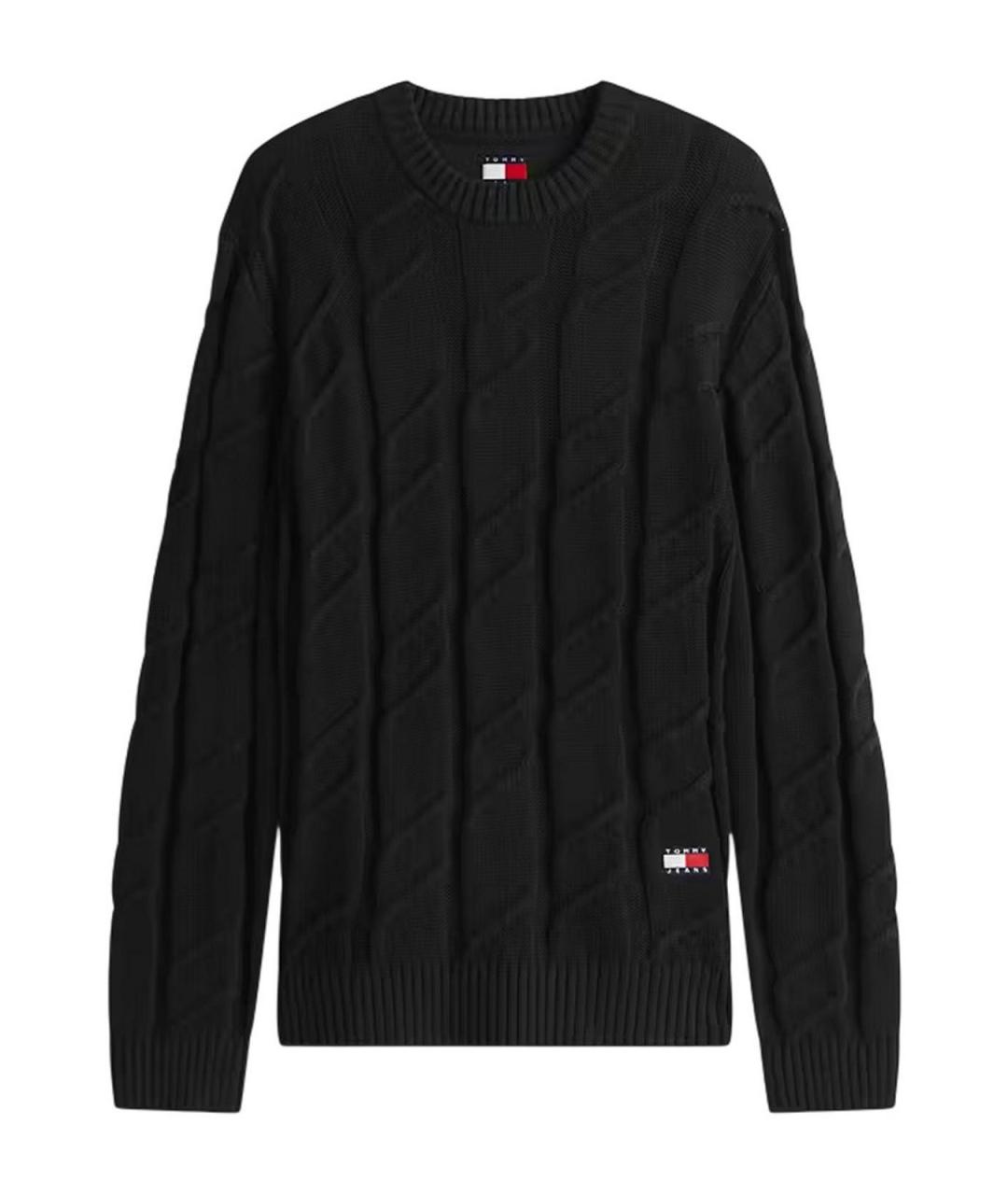 TOMMY HILFIGER Черный хлопковый джемпер / свитер, фото 1
