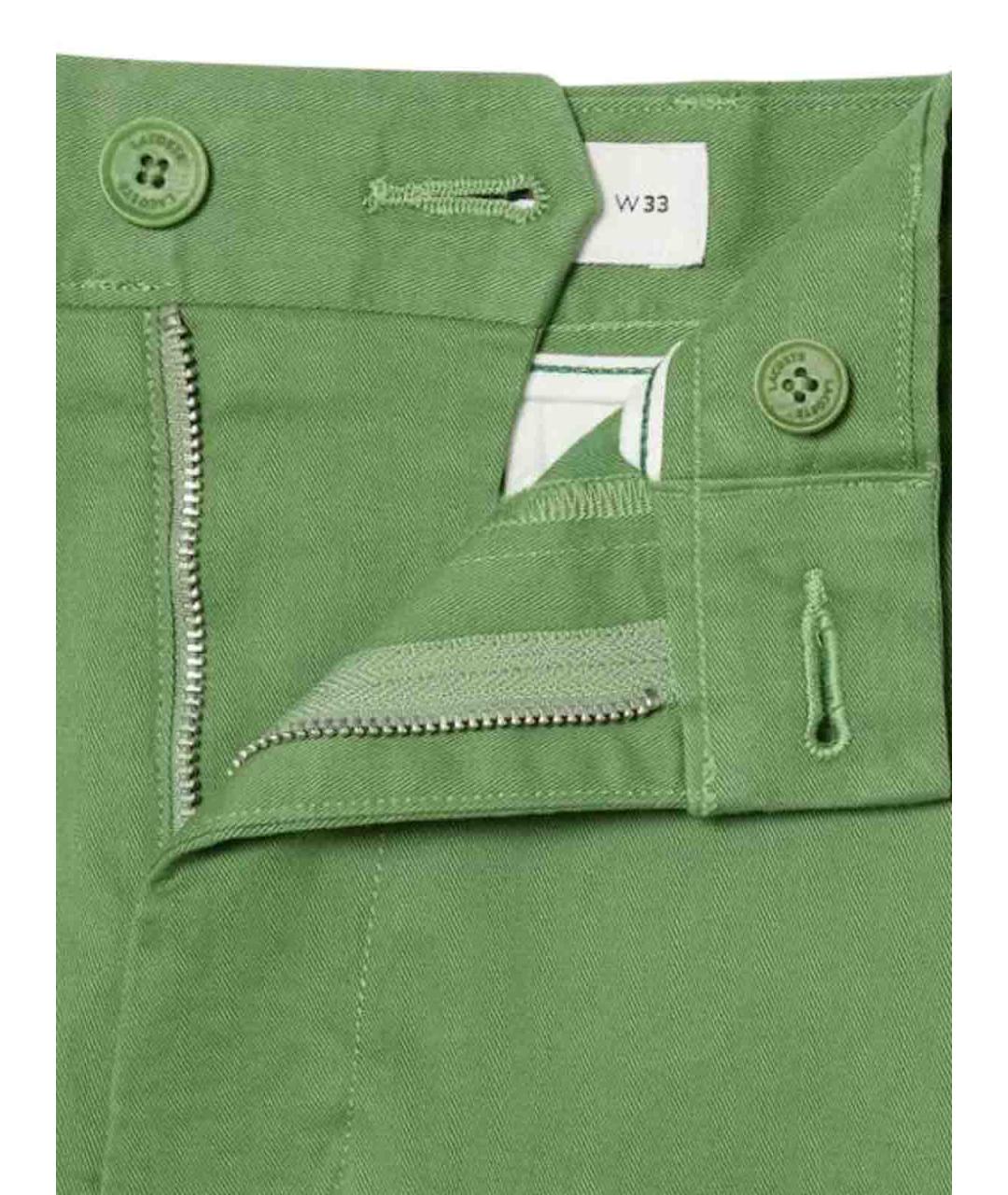 LACOSTE Зеленые хлопковые шорты, фото 4