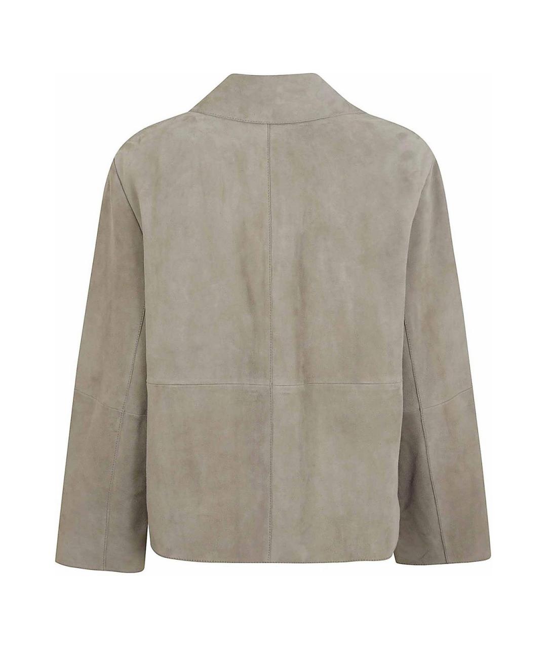 WEEKEND MAX MARA Серая замшевая куртка, фото 2