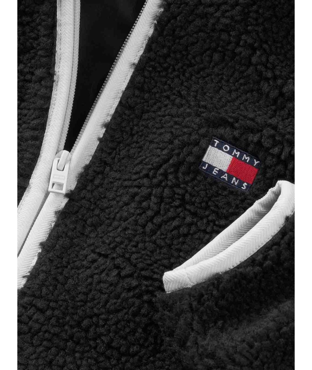 TOMMY HILFIGER Черная полиэстеровая куртка, фото 3