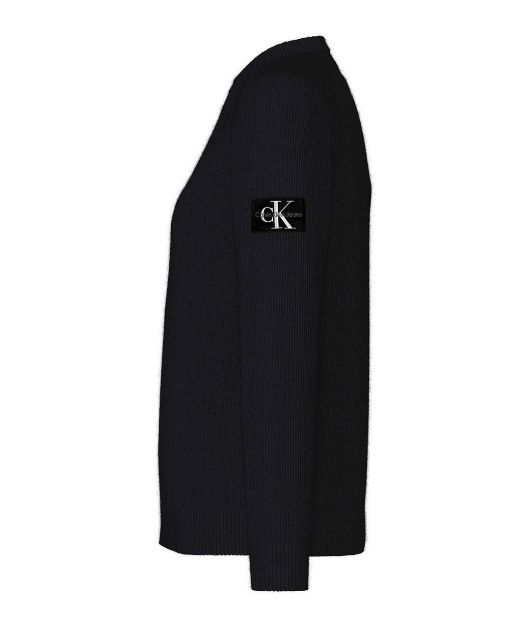 CALVIN KLEIN Черный хлопковый джемпер / свитер, фото 2