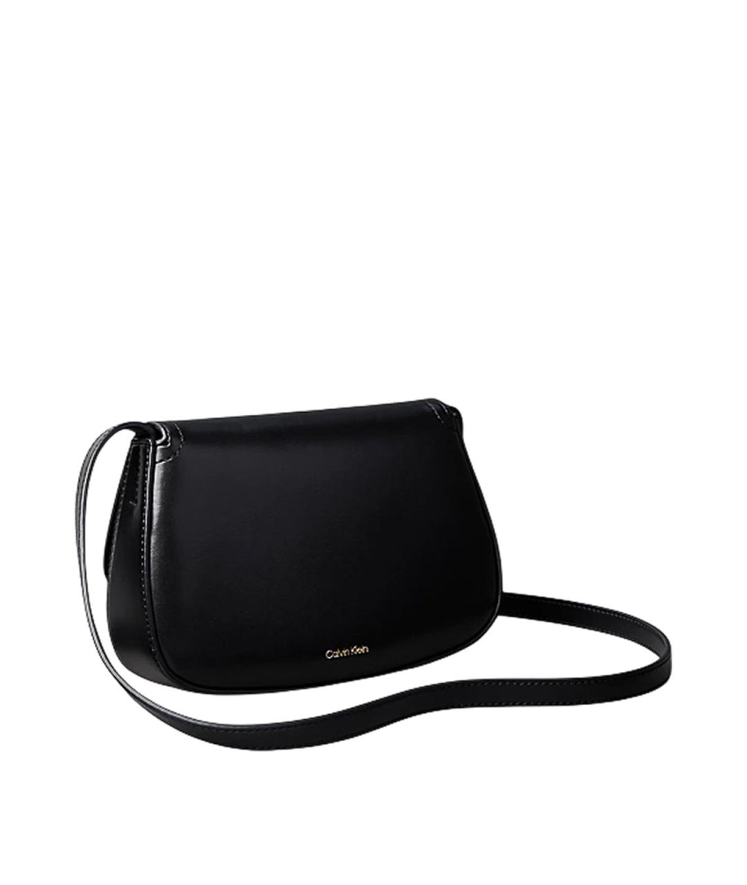 CALVIN KLEIN Черная сумка через плечо из искусственной кожи, фото 2