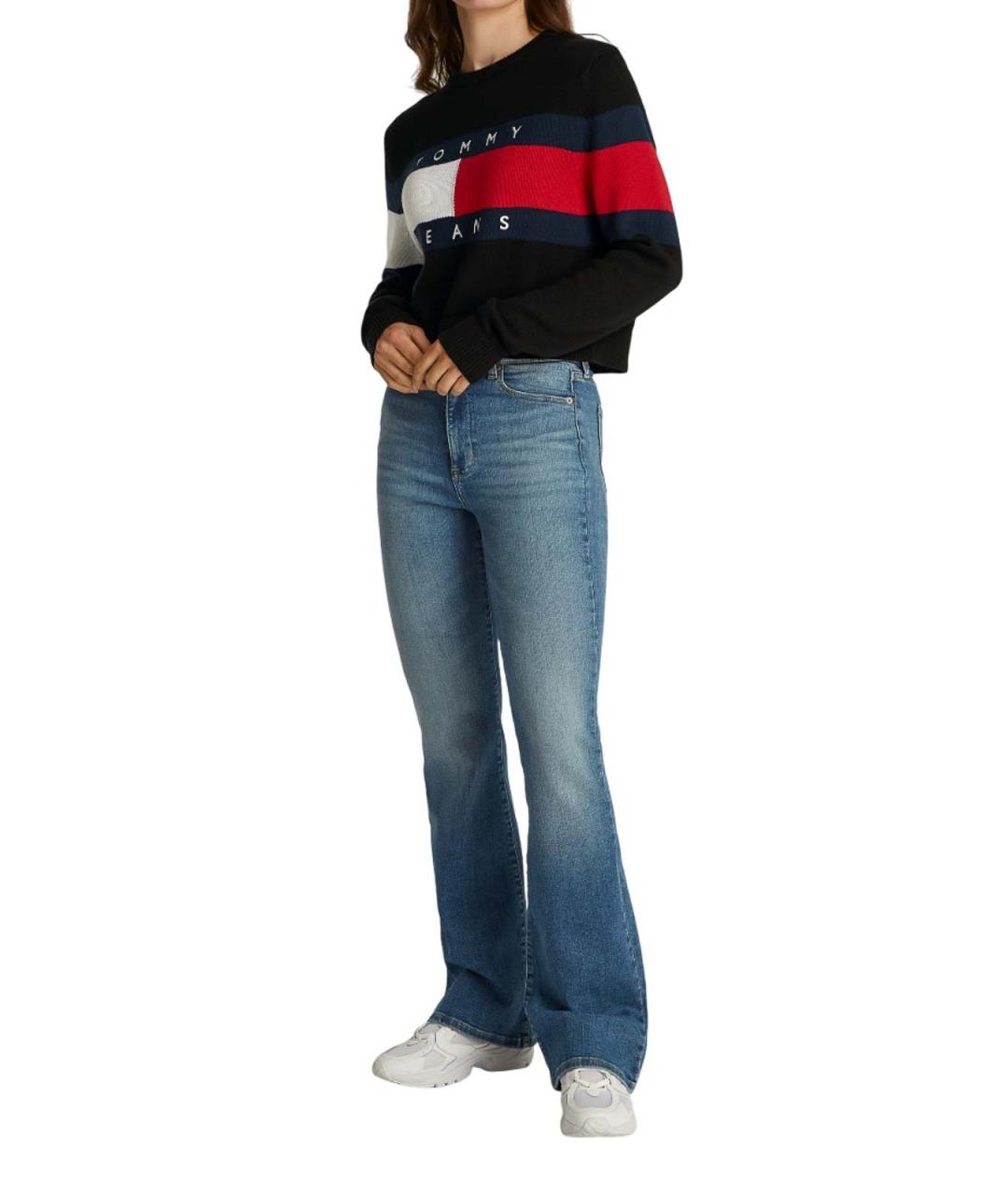 TOMMY HILFIGER Черный хлопковый джемпер / свитер, фото 5