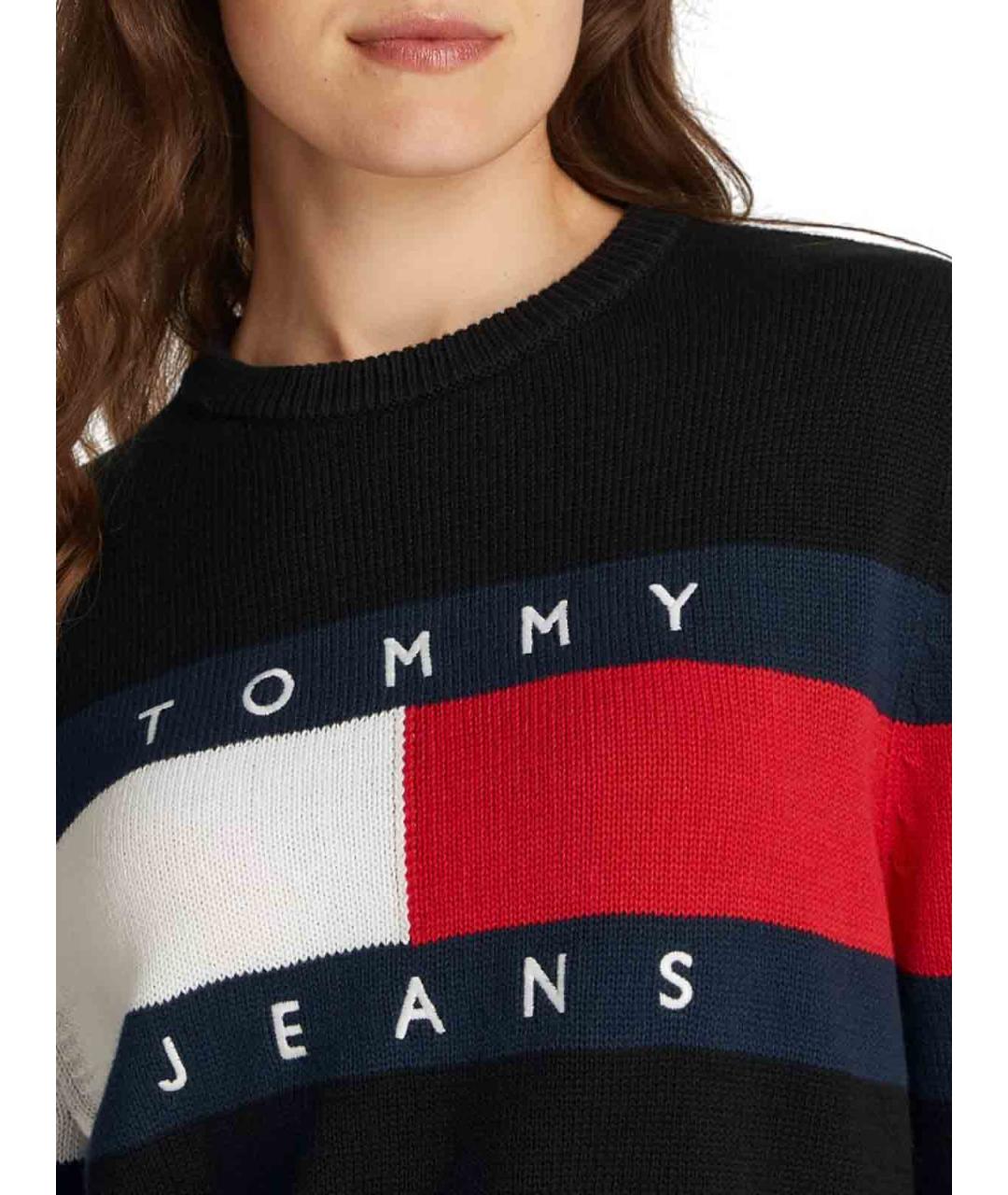 TOMMY HILFIGER Черный хлопковый джемпер / свитер, фото 7