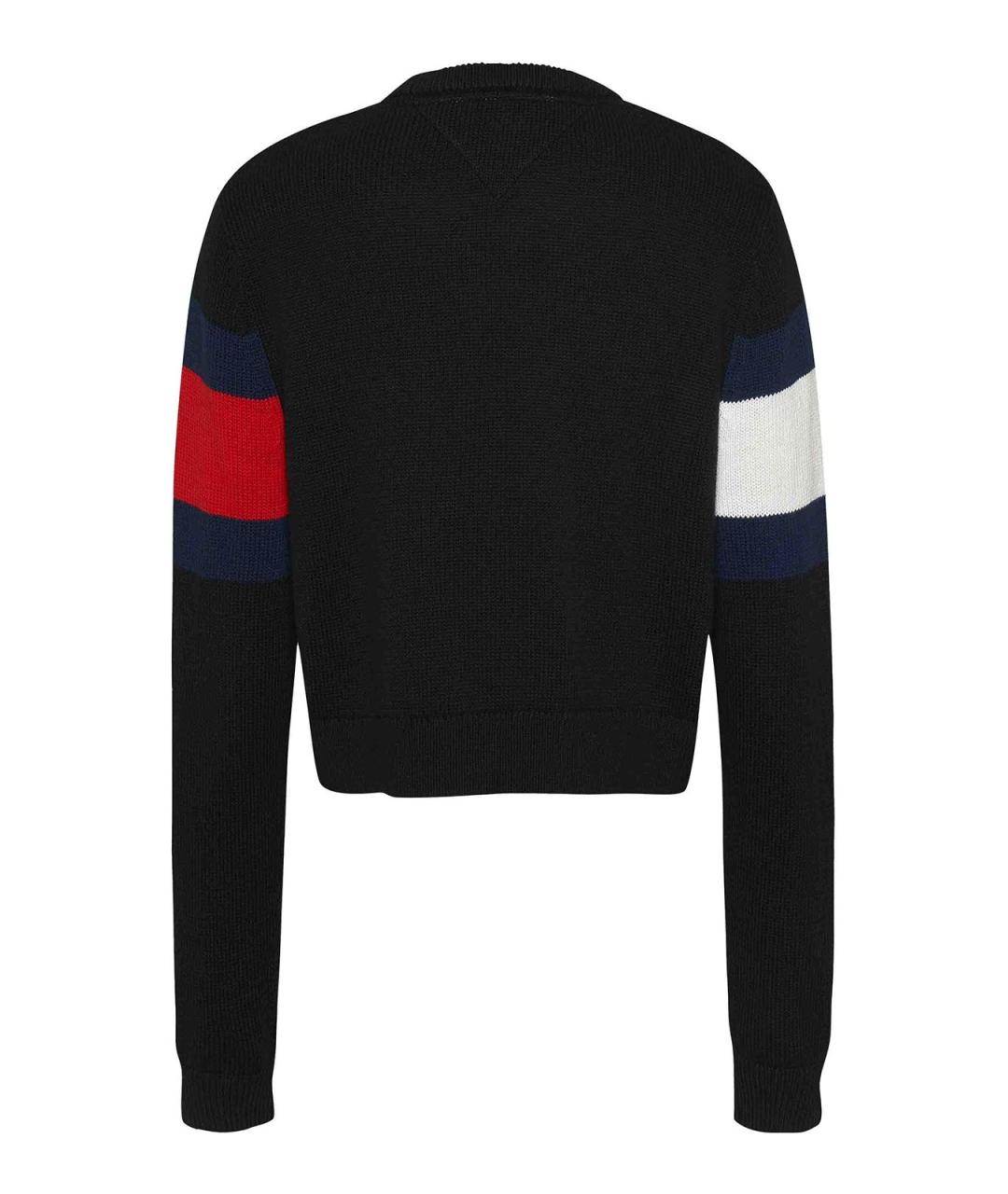TOMMY HILFIGER Черный хлопковый джемпер / свитер, фото 2