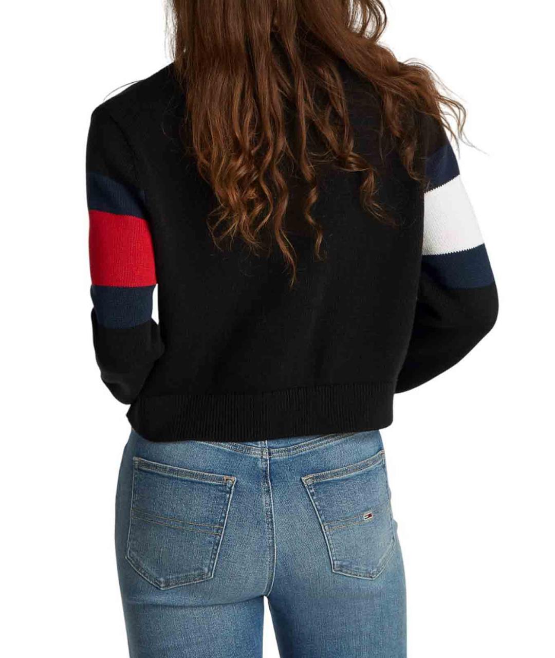 TOMMY HILFIGER Черный хлопковый джемпер / свитер, фото 6