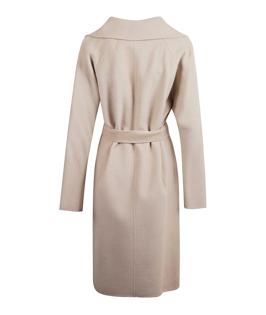 WEEKEND MAX MARA Бежевое шерстяное пальто, фото 2