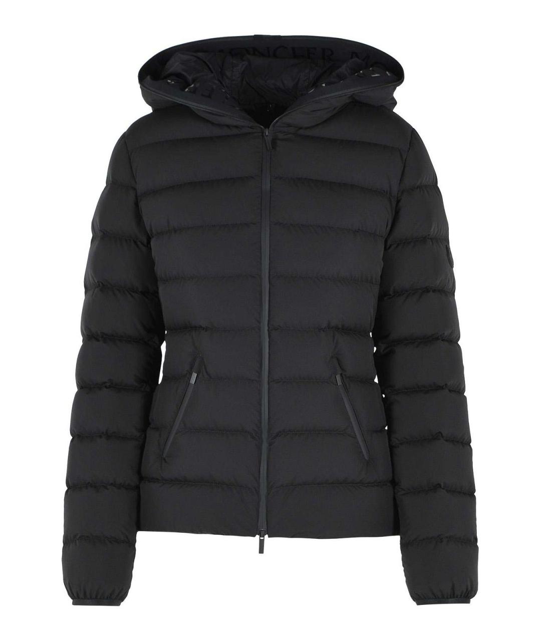 MONCLER Черный полиэстеровый пуховик, фото 1