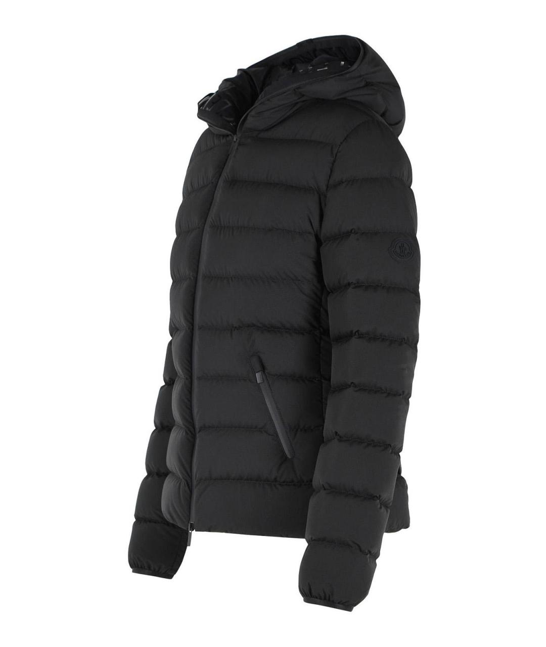 MONCLER Черный полиэстеровый пуховик, фото 3