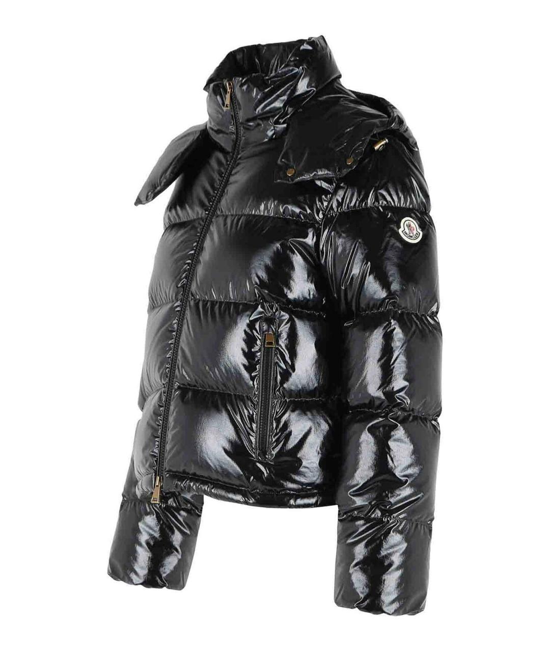 MONCLER Черный полиамидовый пуховик, фото 3