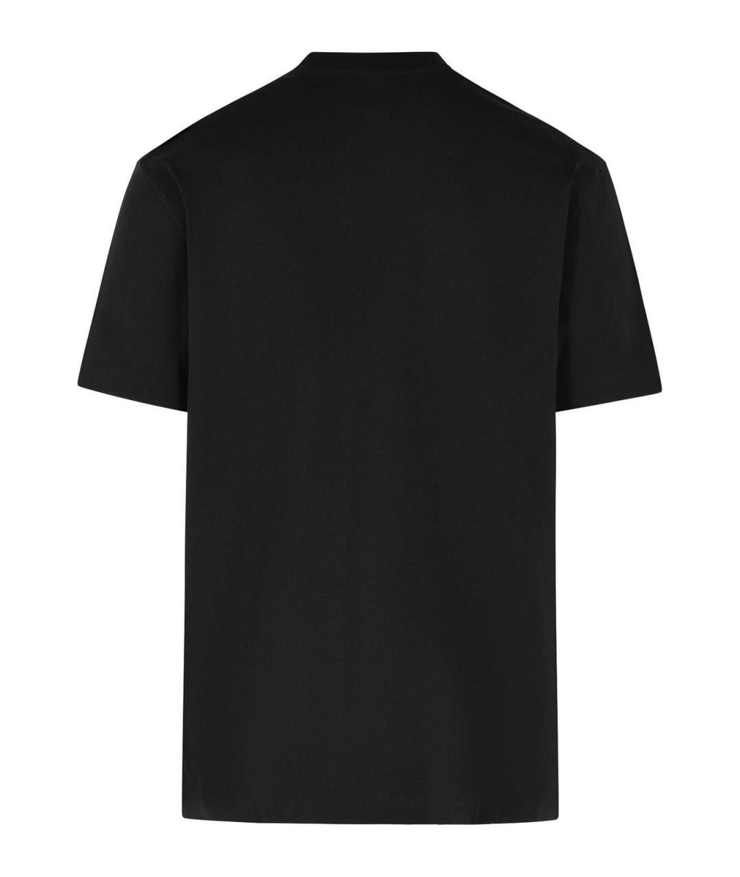 JIL SANDER Черная хлопковая футболка, фото 2