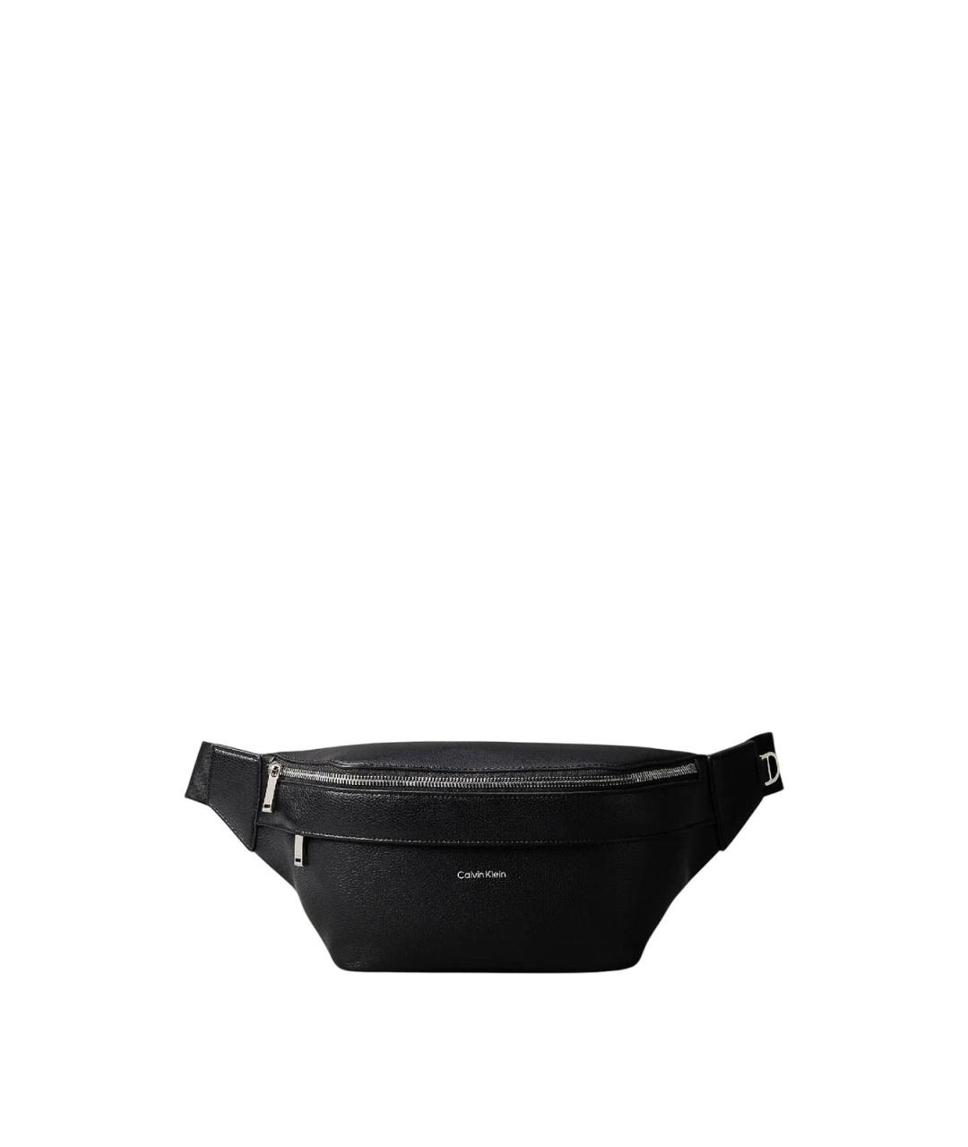 CALVIN KLEIN Черная поясная сумка из искусственной кожи, фото 1