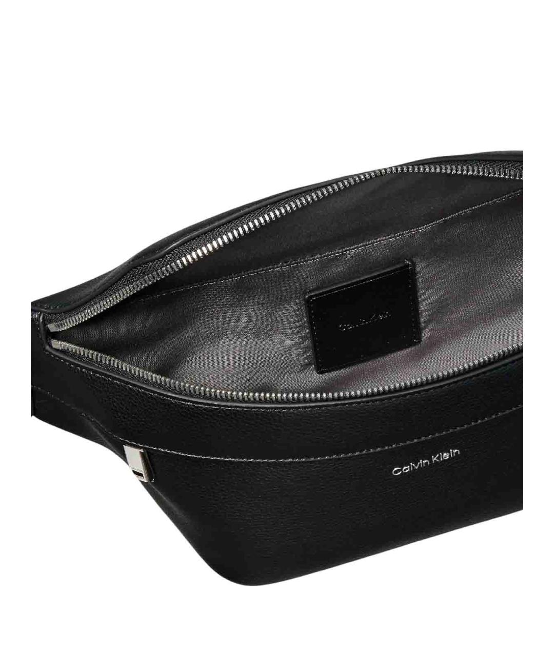 CALVIN KLEIN Черная поясная сумка из искусственной кожи, фото 3