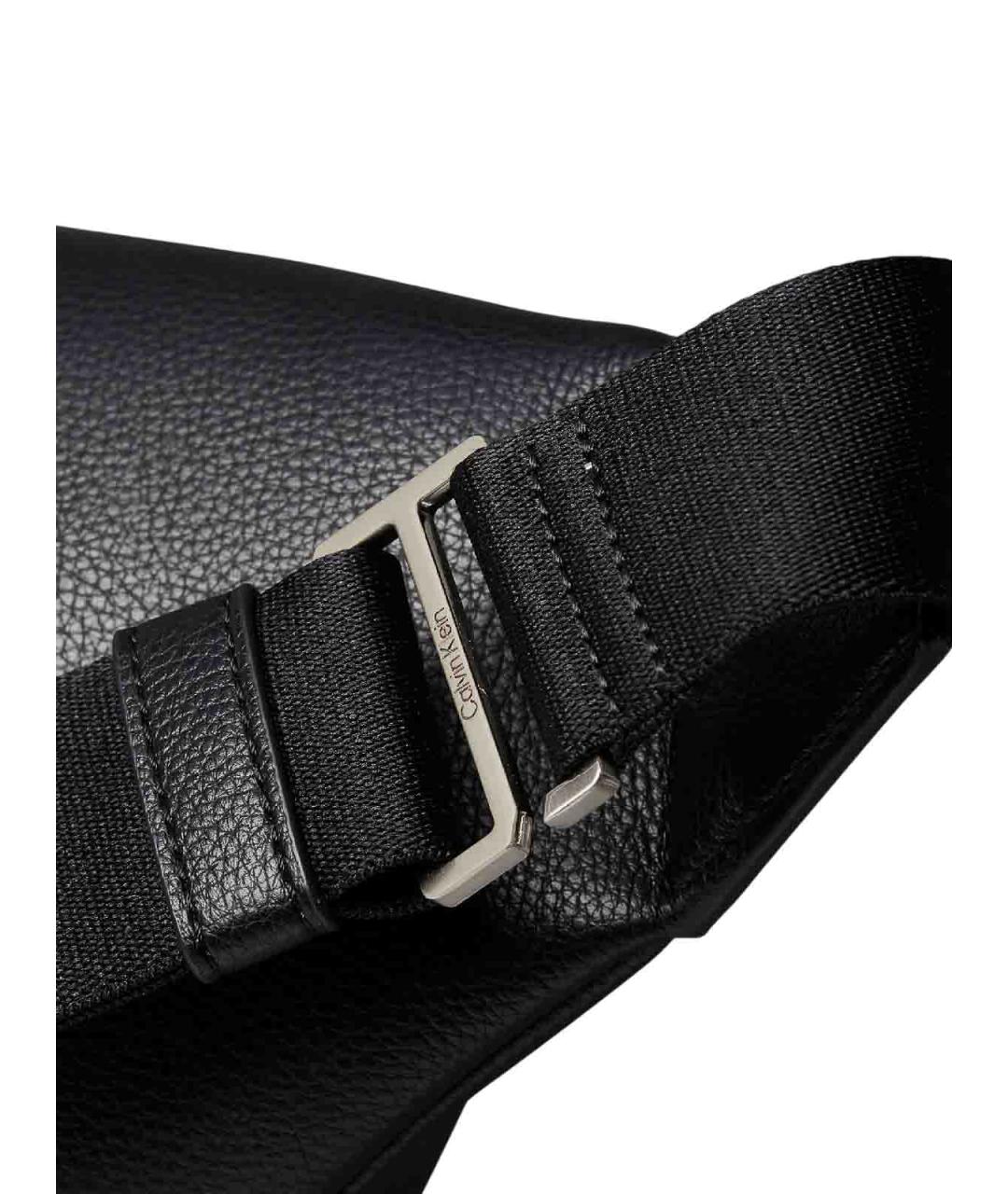 CALVIN KLEIN Черная поясная сумка из искусственной кожи, фото 4