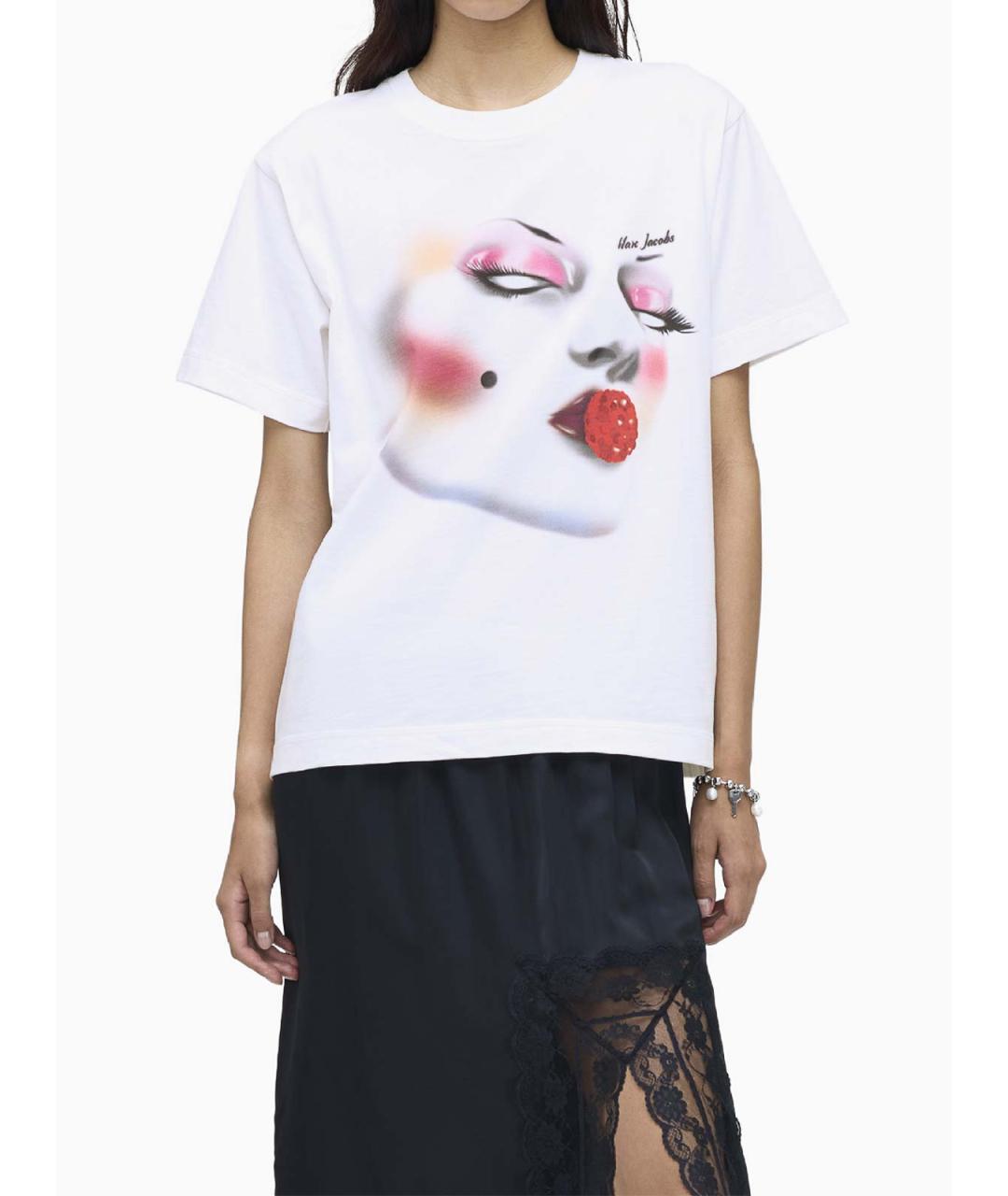 MARC JACOBS Белая хлопковая футболка, фото 4