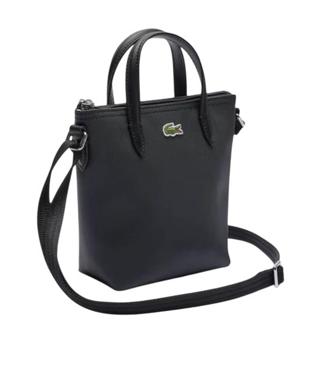 LACOSTE Черная сумка тоут из искусственной кожи, фото 3