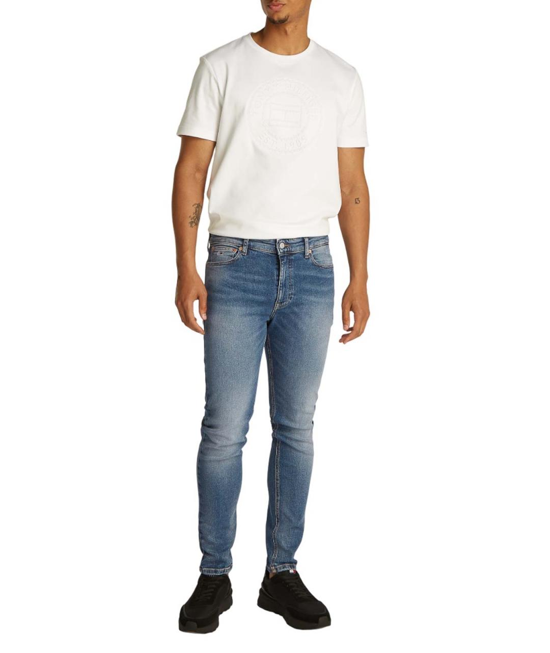 TOMMY HILFIGER Синие хлопковые джинсы скинни, фото 4
