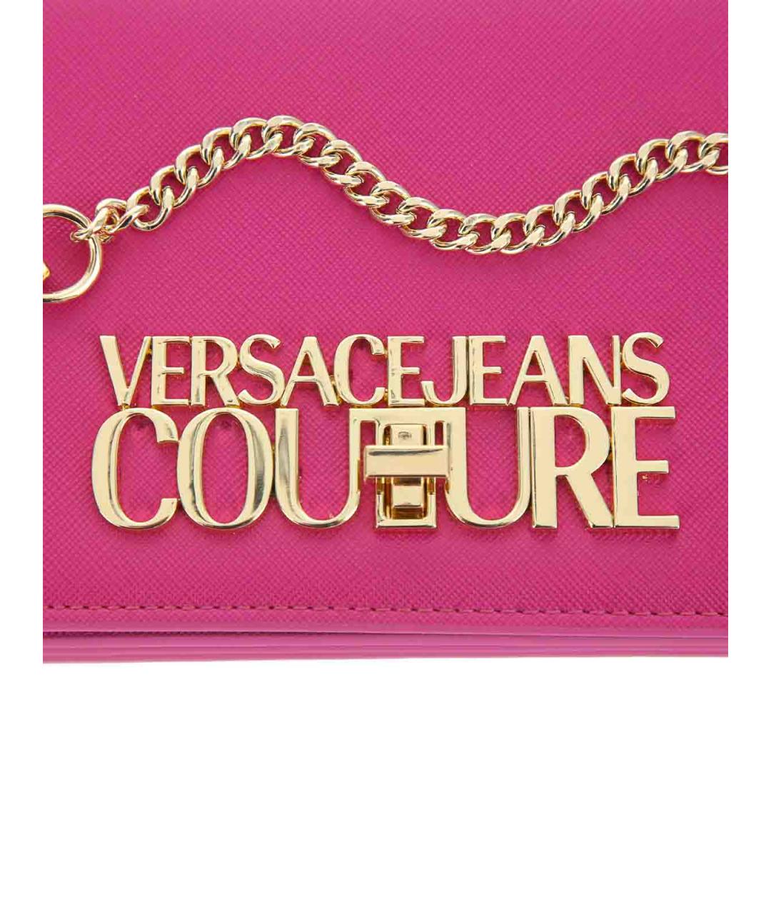 VERSACE JEANS COUTURE Розовый полиуретановый кошелек, фото 5