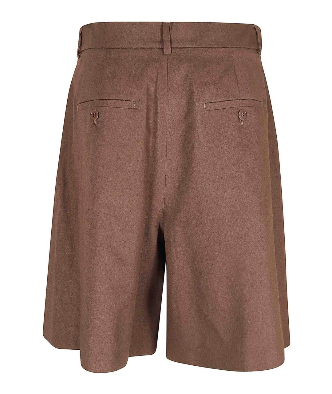 WEEKEND MAX MARA Коричневые хлопковые шорты, фото 2