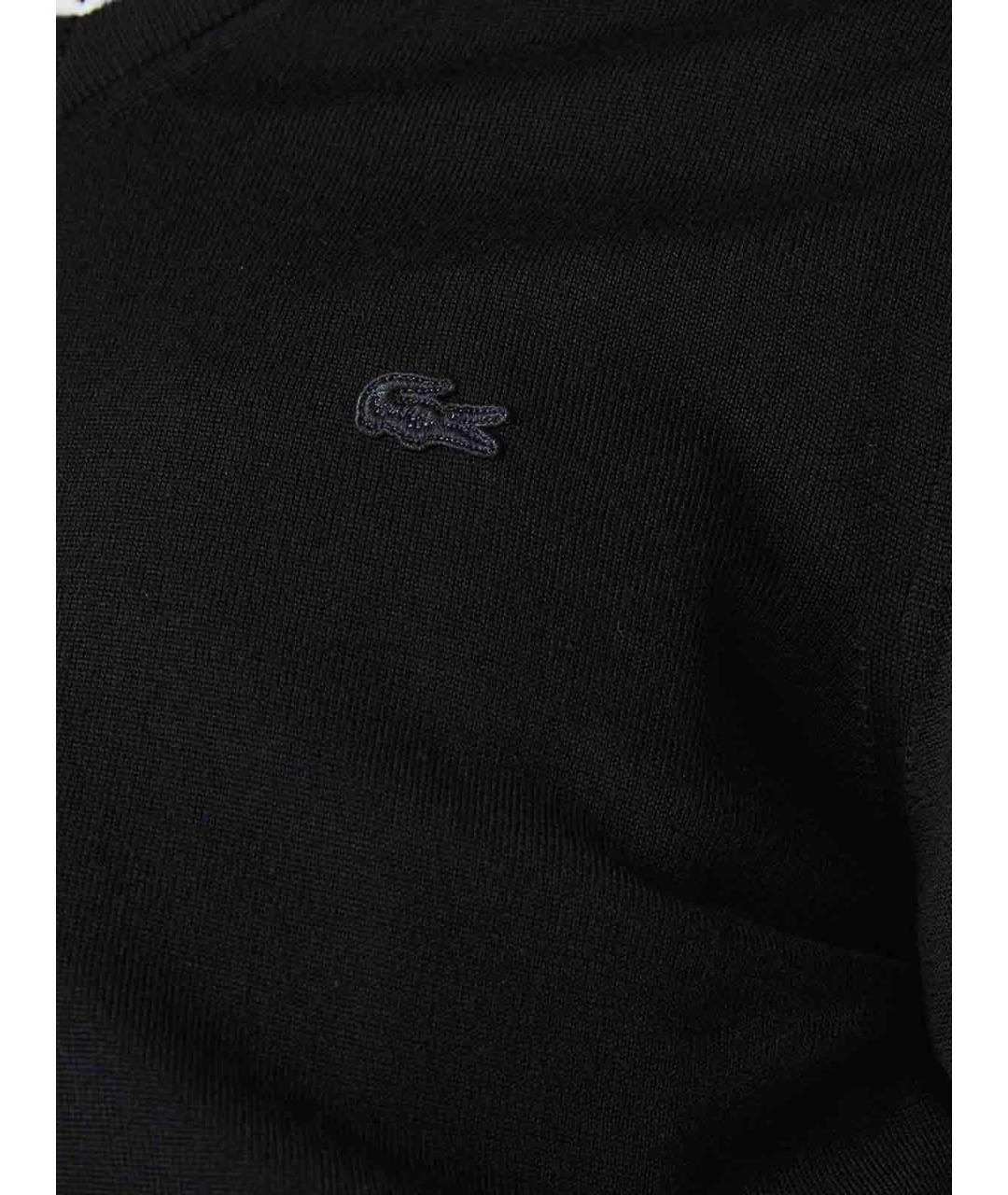 LACOSTE Черный шерстяной джемпер / свитер, фото 3