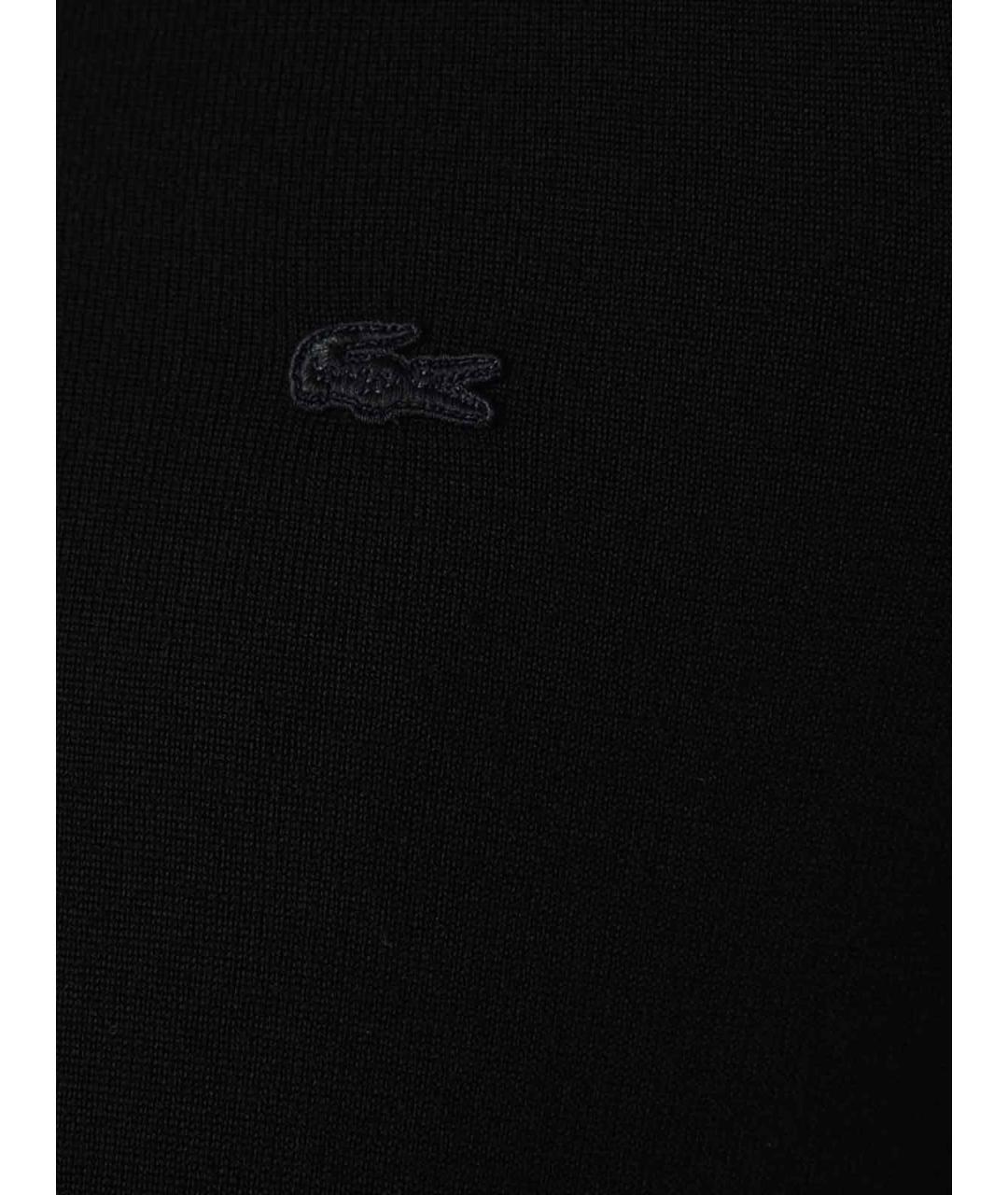 LACOSTE Черный шерстяной джемпер / свитер, фото 4