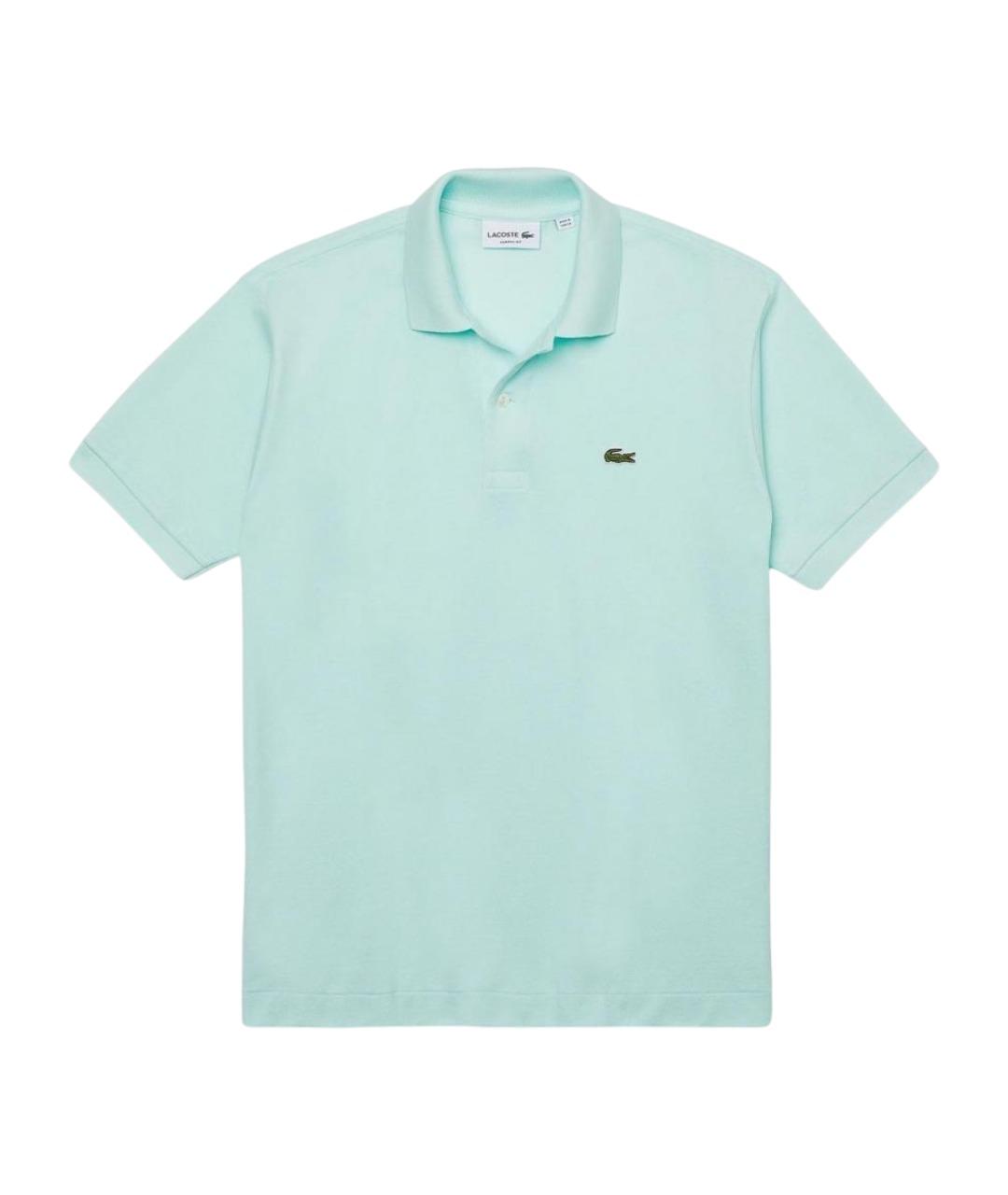 LACOSTE Голубое хлопковое поло с коротким рукавом, фото 1