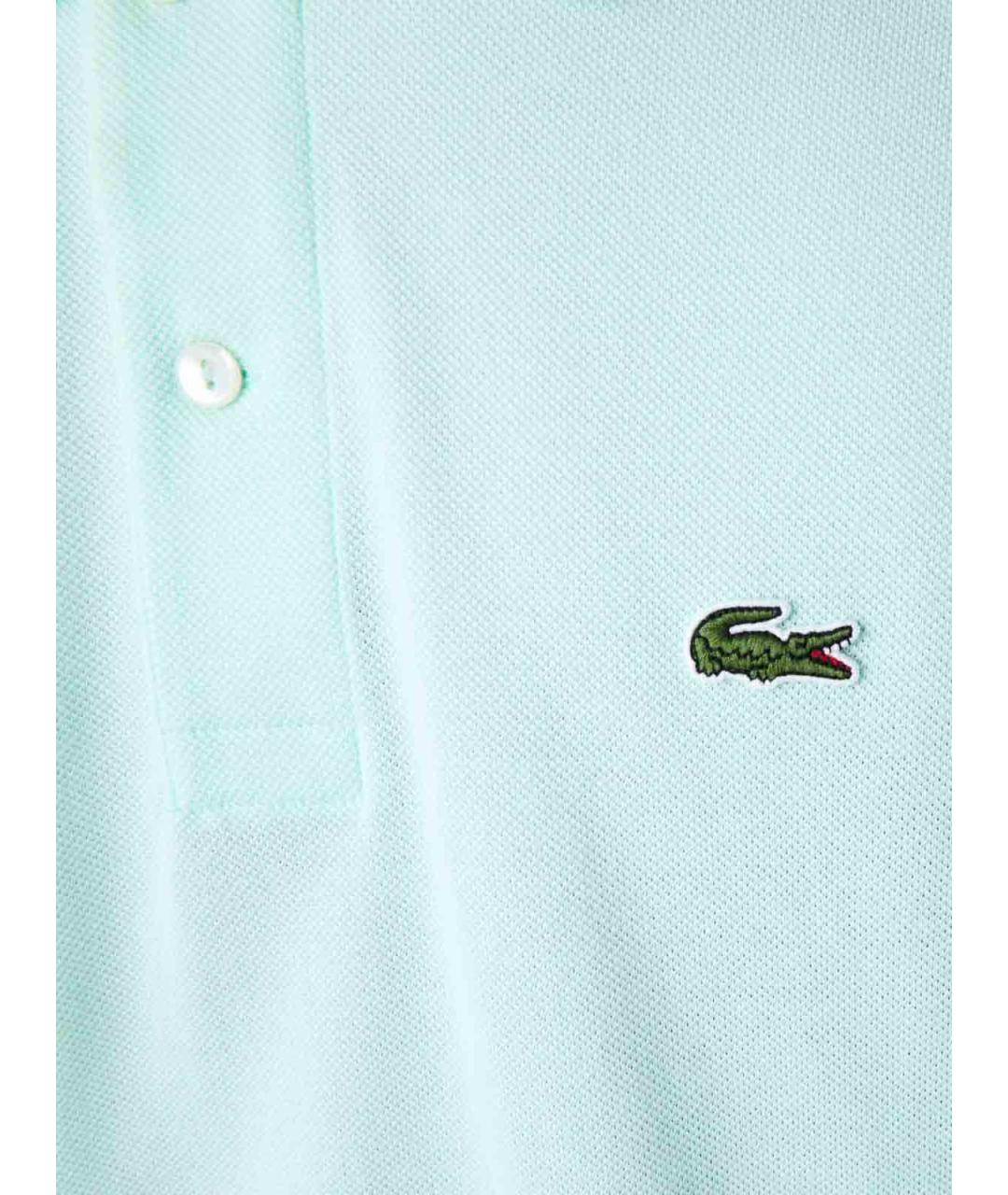 LACOSTE Голубое хлопковое поло с коротким рукавом, фото 5