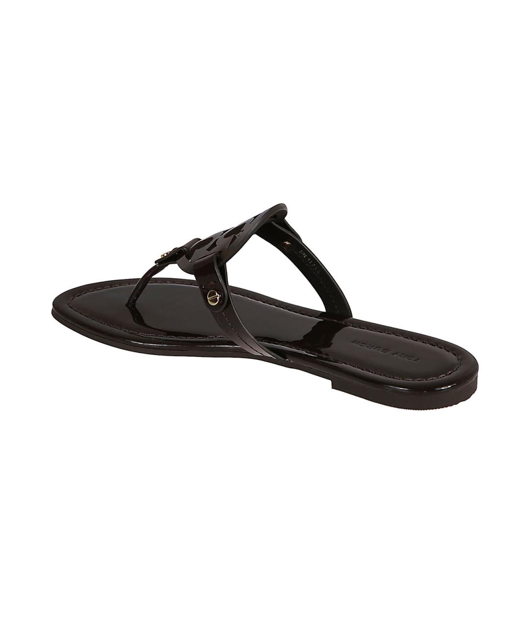 TORY BURCH Коричневые резиновые шлепанцы, фото 3