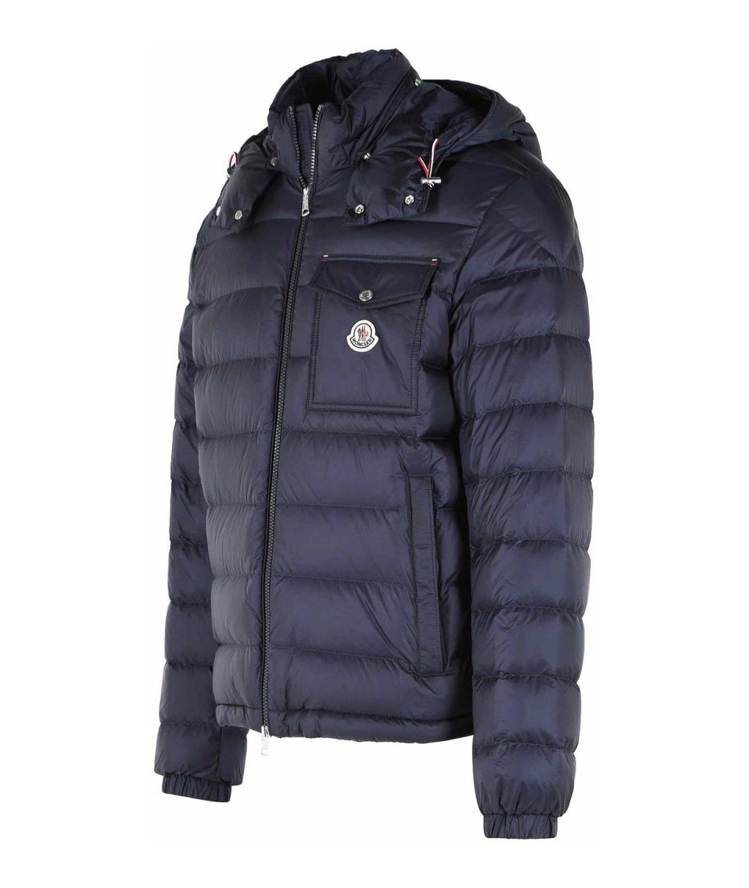 MONCLER Синий полиамидовый пуховик, фото 3