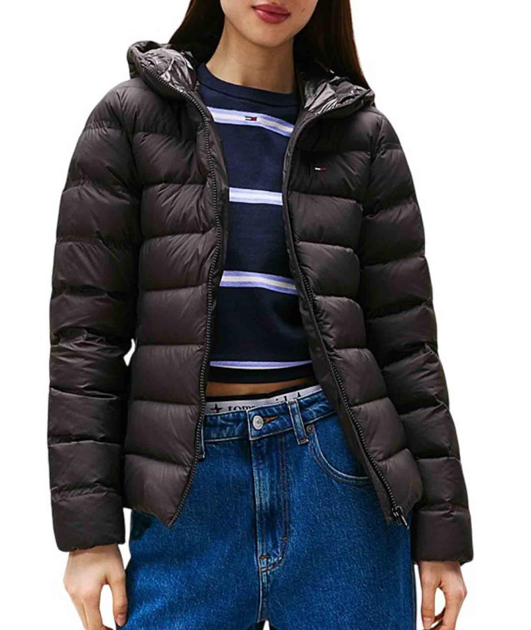 TOMMY HILFIGER Черная полиэстеровая куртка, фото 6