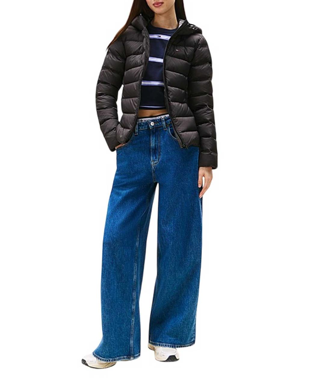 TOMMY HILFIGER Черная полиэстеровая куртка, фото 4