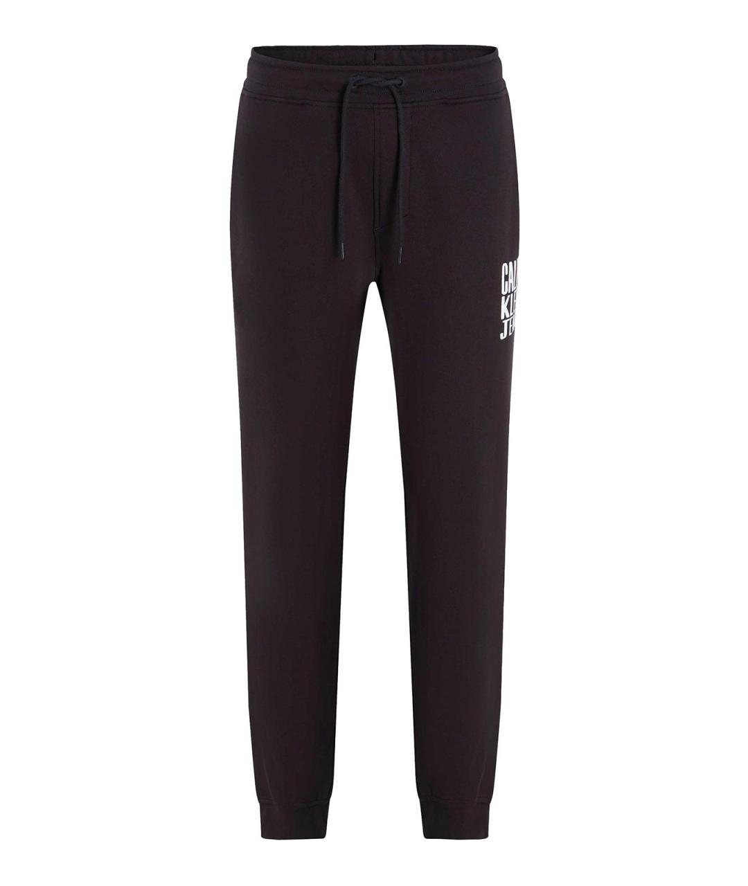 CALVIN KLEIN Черные хлопковые повседневные брюки, фото 1