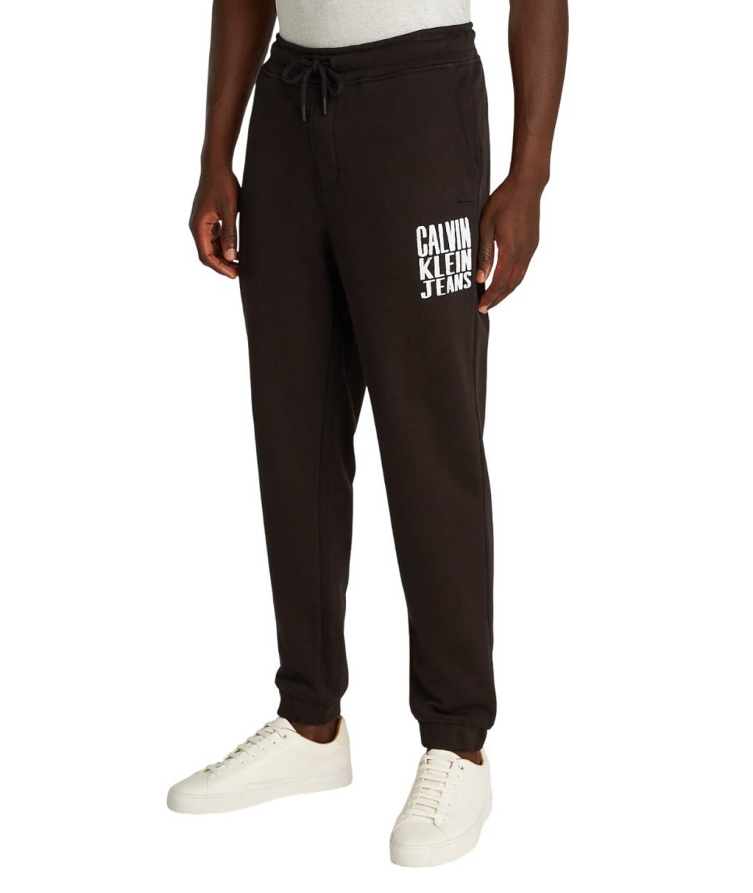 CALVIN KLEIN Черные хлопковые повседневные брюки, фото 4