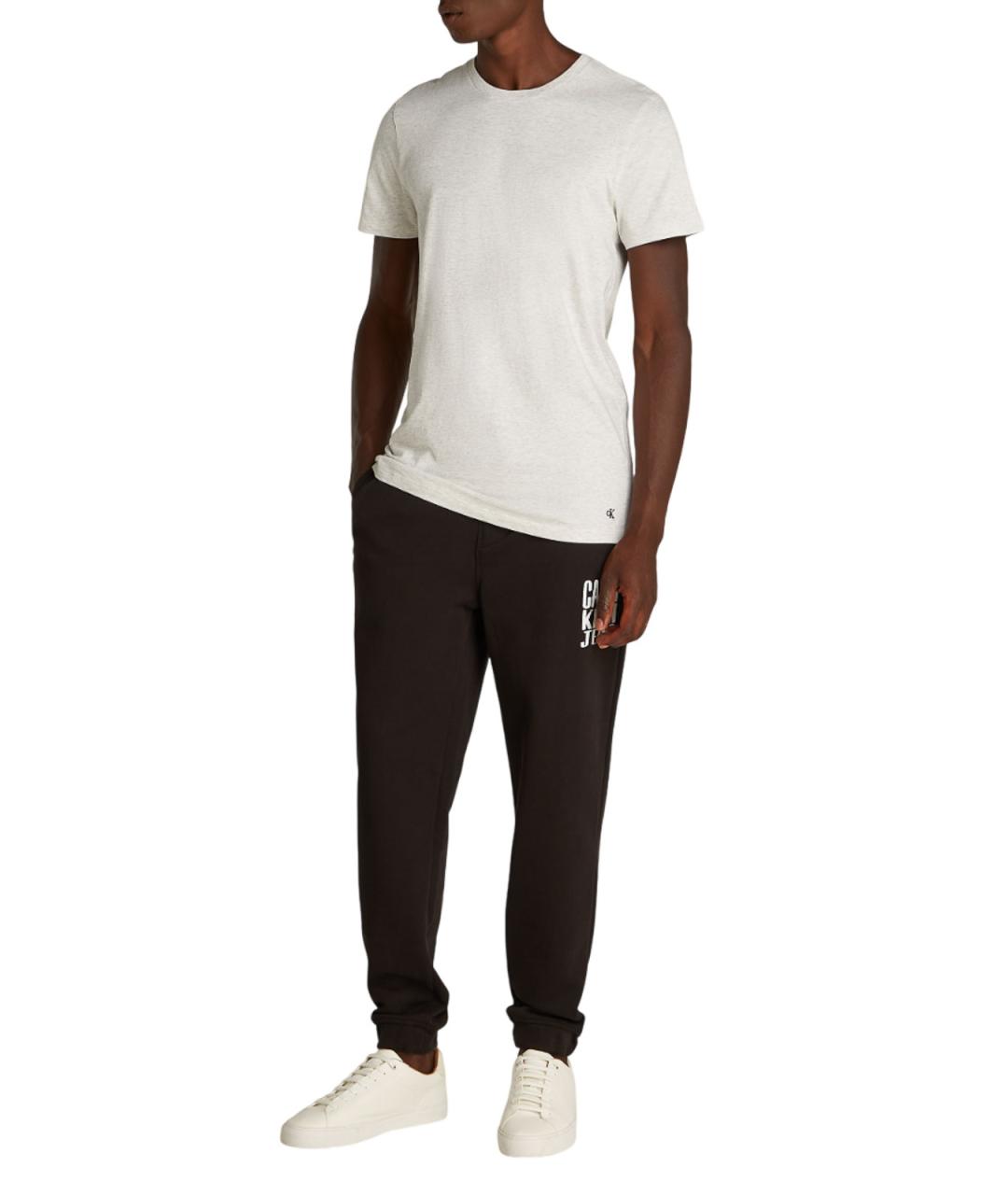 CALVIN KLEIN Черные хлопковые повседневные брюки, фото 5