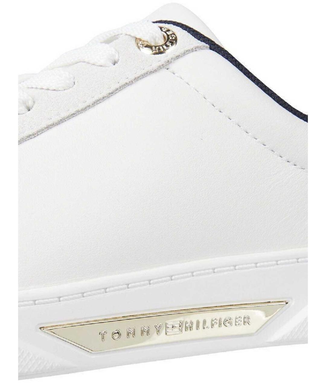TOMMY HILFIGER Белые кожаные кеды, фото 4
