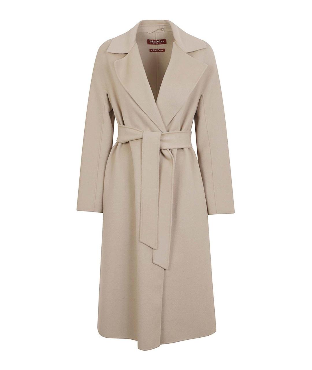 MAX MARA Бежевое шерстяное пальто, фото 1