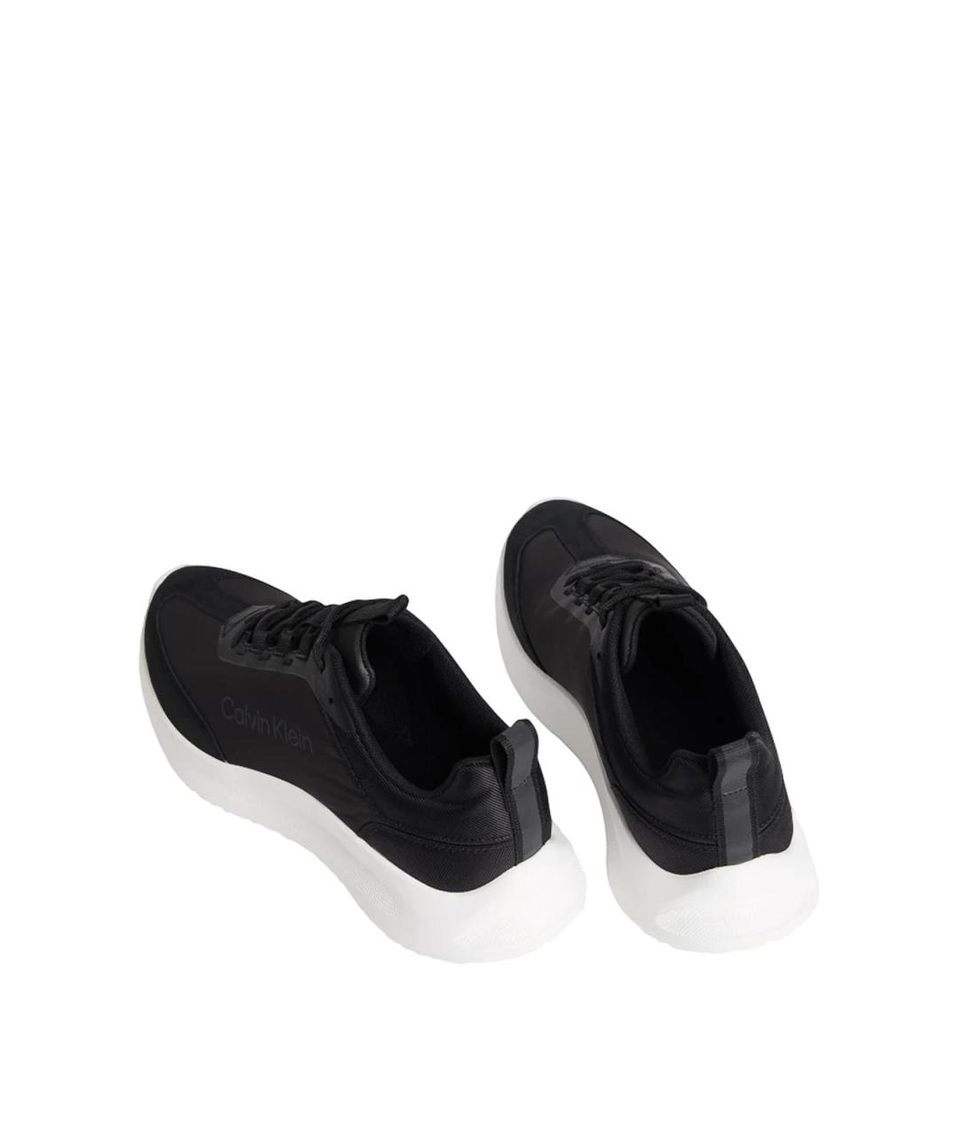 CALVIN KLEIN Черные текстильные низкие кроссовки / кеды, фото 3