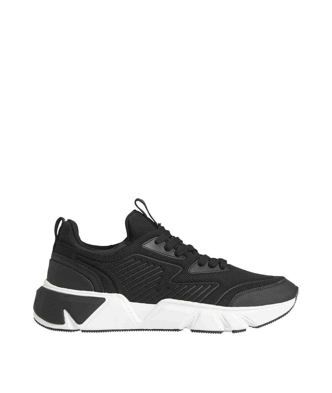 CALVIN KLEIN Черные текстильные низкие кроссовки / кеды, фото 1