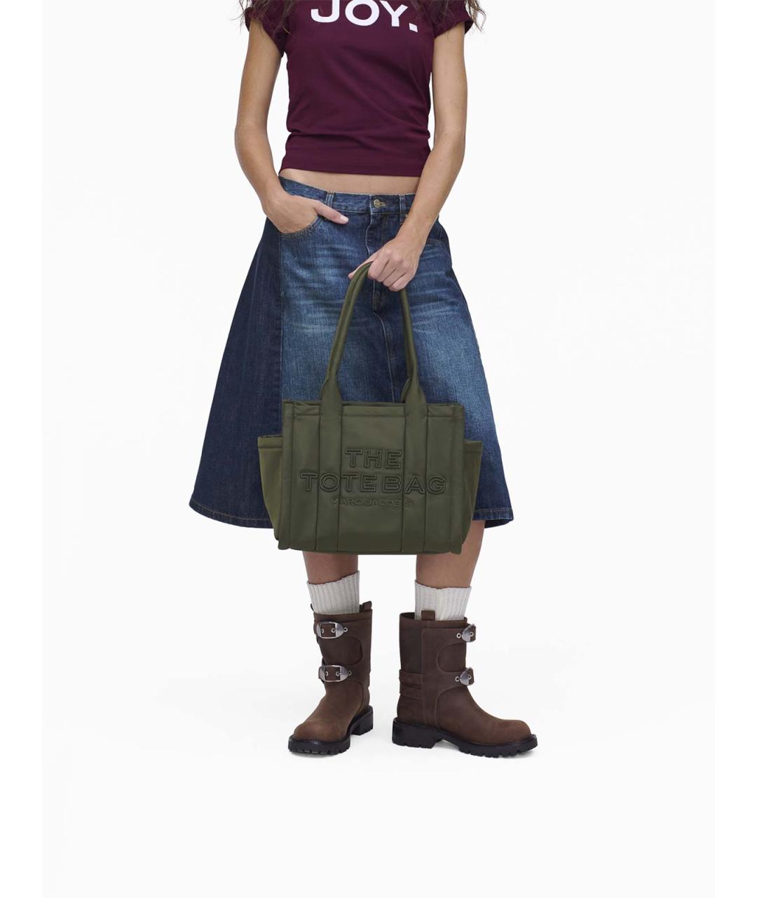 MARC JACOBS Зеленая тканевая сумка тоут, фото 4