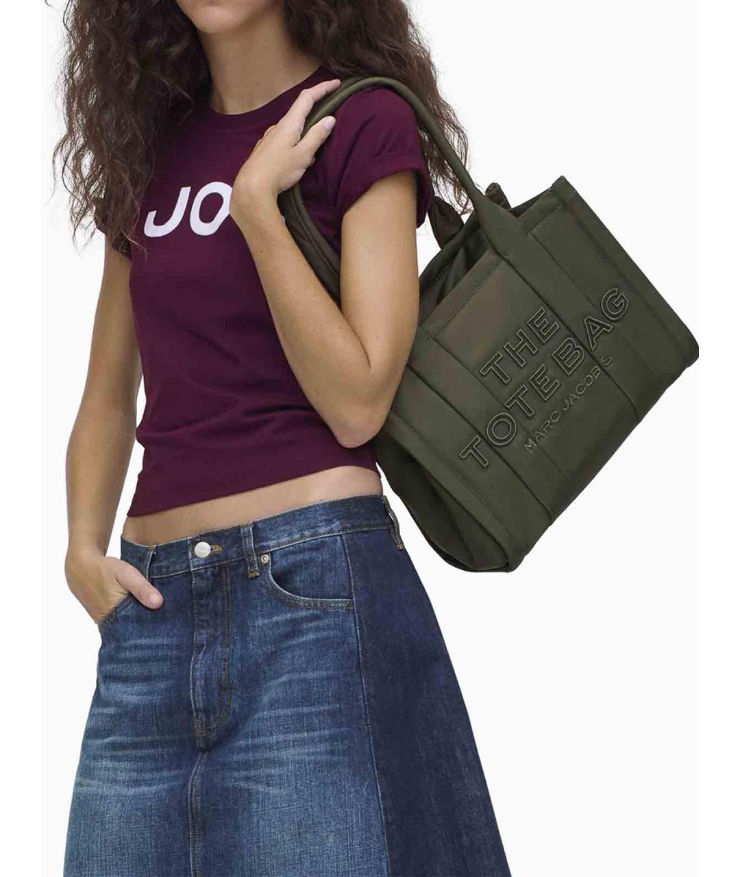 MARC JACOBS Зеленая тканевая сумка тоут, фото 3