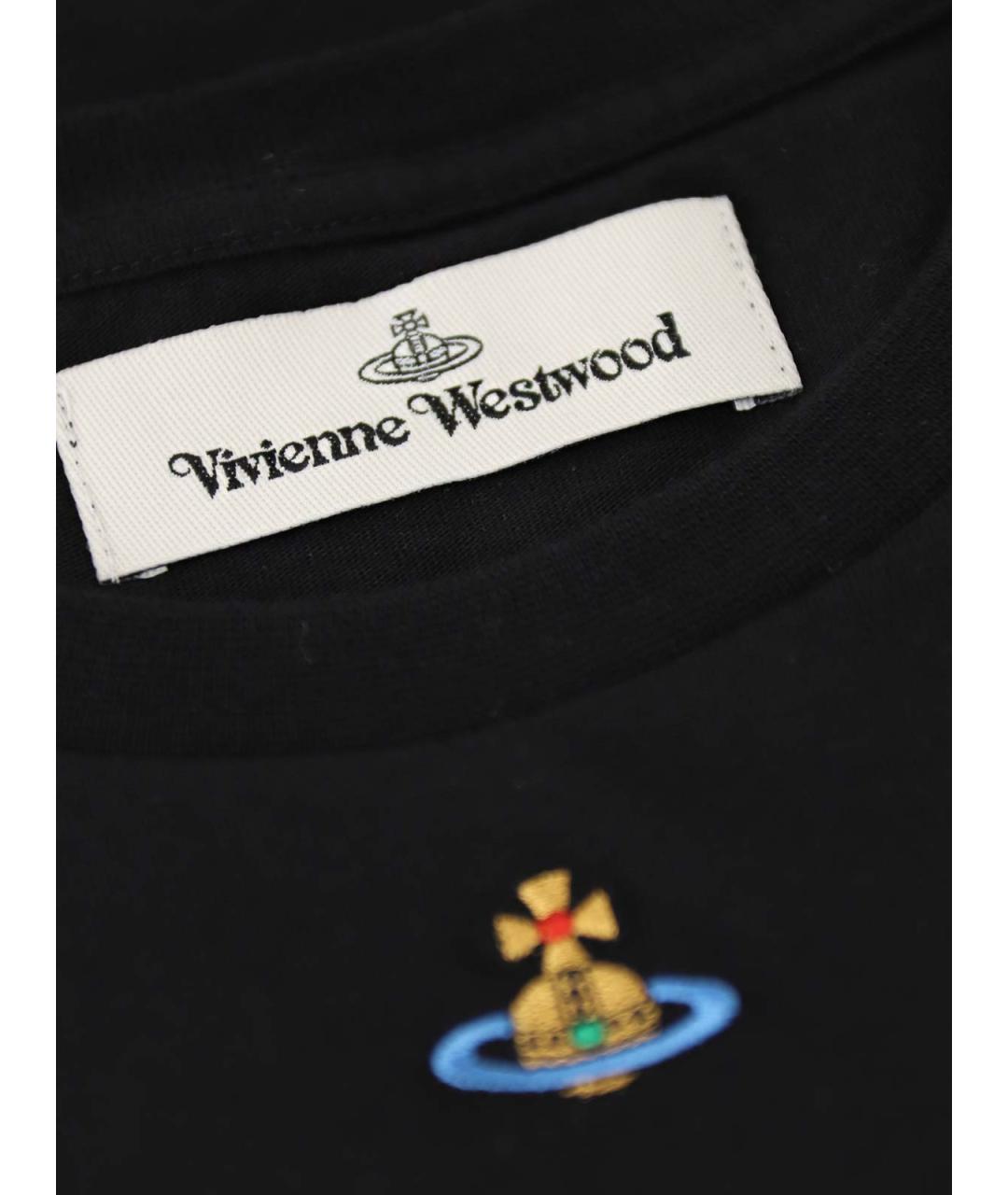 VIVIENNE WESTWOOD Черная хлопковая футболка, фото 5