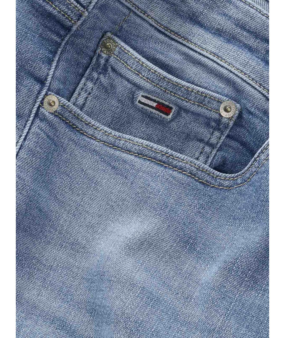 TOMMY HILFIGER Голубые хлопковые джинсы скинни, фото 3