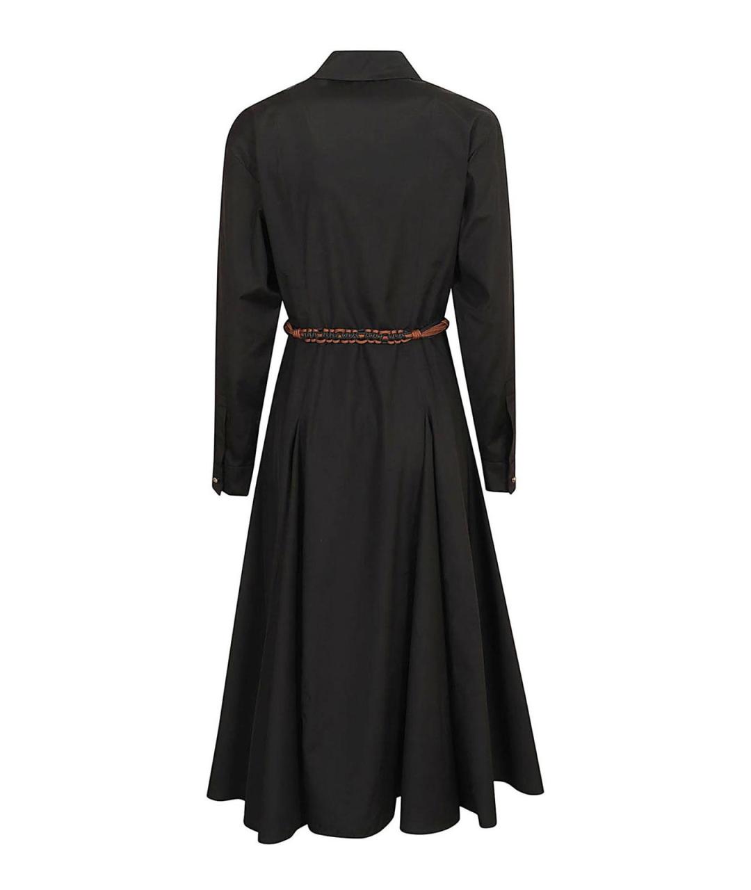 MAX MARA Черное хлопковое повседневное платье, фото 2