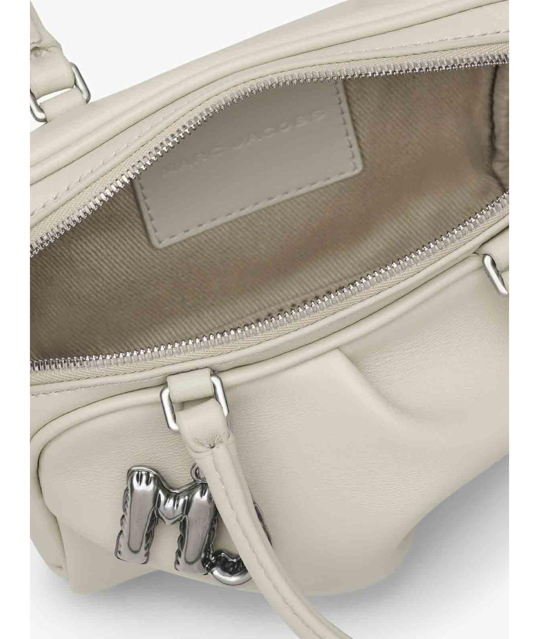 MARC JACOBS Бежевая кожаная сумка с короткими ручками, фото 5