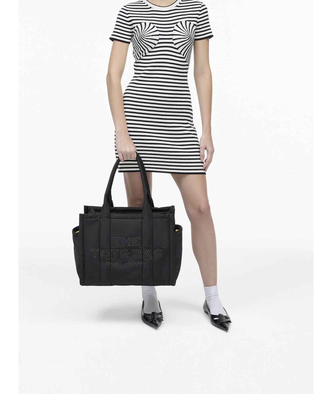 MARC JACOBS Черная тканевая сумка тоут, фото 4