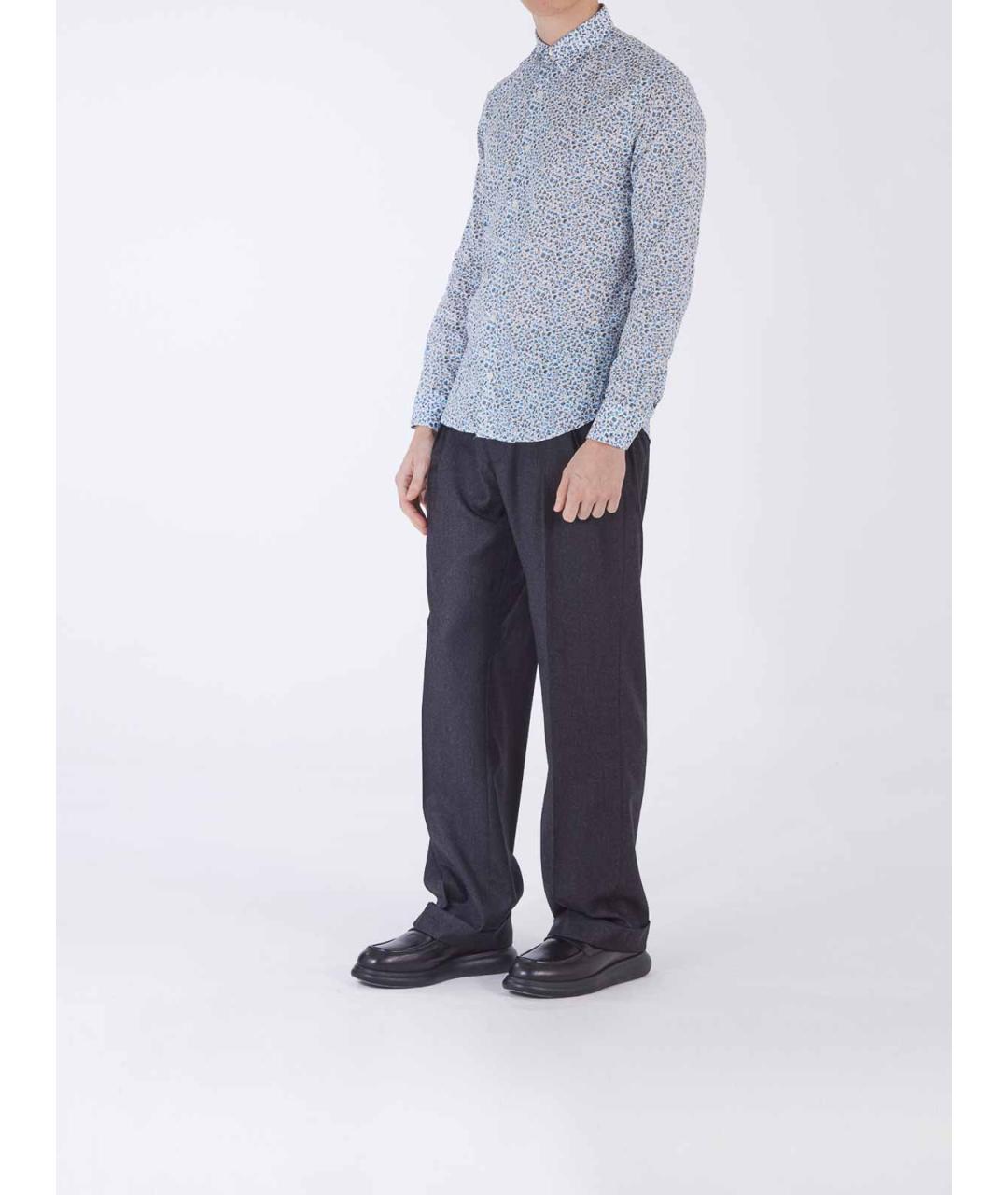 PAUL SMITH Голубая хлопковая кэжуал рубашка, фото 3